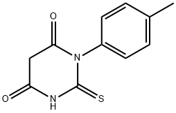 4,6(1H,5H)-Pyrimidinedione, dihydro-1-(4-methylphenyl)-2-thioxo- Structure