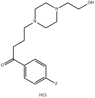 1-(4-fluorophenyl)-4-[4-(2-hydroxyethyl)piperazine-1,4-diium-1-yl]butan-1-one dichloride 구조식 이미지