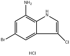 5-Bromo-3-chloro-1H-indol-7-amine hydrochloride Structure