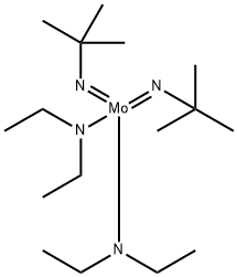 Molybdenum, bis(N-ethylethanaminato)bis[2-methyl-2-propanaminato(2-)]-, (T-4)- Structure