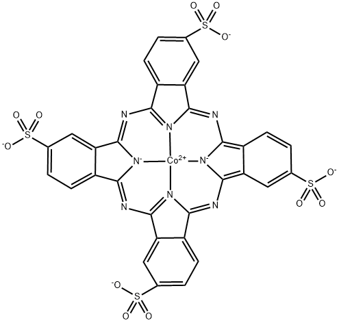 Cobaltate(4-), [29H,31H-phthalocyanine-2,9,16,23-tetrasulfonato(6-)-κN29,κN30,κN31,κN32]-, (SP-4-1)- Structure
