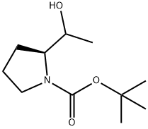 1-Pyrrolidinecarboxylic acid, 2-(1-hydroxyethyl)-, 1,1-dimethylethyl ester, (2S)- Structure