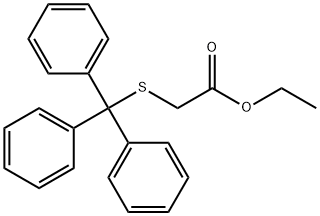 Acetic acid, 2-[(triphenylmethyl)thio]-, ethyl ester 구조식 이미지