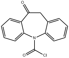 5H-Dibenz[b,f]azepine-5-carbonyl chloride, 10,11-dihydro-10-oxo- Structure