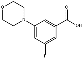 Benzoic acid, 3-fluoro-5-(4-morpholinyl)- Structure
