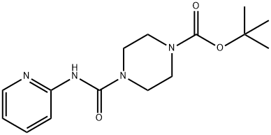 1-Piperazinecarboxylic acid, 4-[(2-pyridinylamino)carbonyl]-, 1,1-dimethylethyl ester Structure