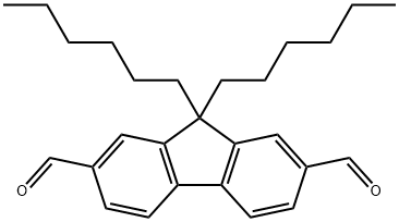 9,9-Dihexyl-9H-fluorene-2,7-dicarbaldehyde Structure