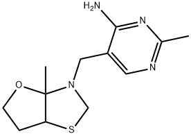 4-Pyrimidinamine, 2-methyl-5-[(tetrahydro-3a-methylfuro[2,3-d]thiazol-3(2H)-yl)methyl]- Structure