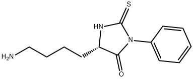 4-Imidazolidinone, 5-(4-aminobutyl)-3-phenyl-2-thioxo-, (5S)- Structure