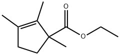 2-Cyclopentene-1-carboxylic acid, 1,2,3-trimethyl-, ethyl ester Structure