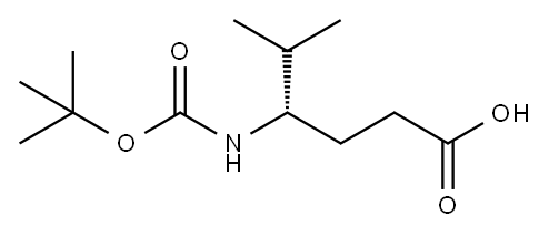 Hexanoic acid, 4-[[(1,1-dimethylethoxy)carbonyl]amino]-5-methyl-, (4S)- Structure