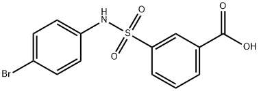 Benzoic acid, 3-[[(4-bromophenyl)amino]sulfonyl]- Structure