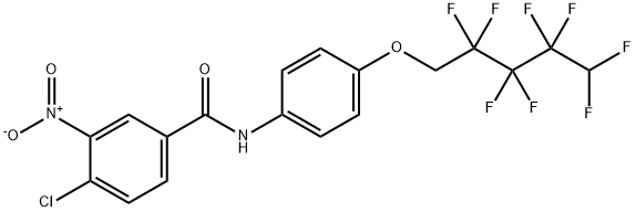 4-chloro-3-nitro-N-[4-(2,2,3,3,4,4,5,5-octafluoropentoxy)phenyl]benzamide Structure