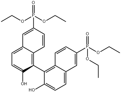 Phosphonic acid,(R)－(2,2'-dihydroxy[1,1'-binaphthalene]-6,6'-diyl)bis-,tetraethyl ester Structure