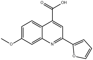 4-Quinolinecarboxylic acid, 2-(2-furanyl)-7-methoxy- 구조식 이미지