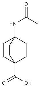 Bicyclo[2.2.2]octane-1-carboxylic acid, 4-(acetylamino)- 구조식 이미지