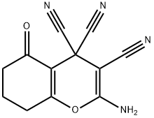 4H-1-Benzopyran-3,4,4-tricarbonitrile, 2-amino-5,6,7,8-tetrahydro-5-oxo- Structure