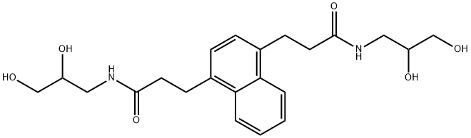 1,4-Naphthalenedipropanamide, N1,N4-bis(2,3-dihydroxypropyl)- Structure