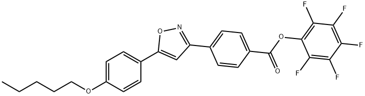 Benzoic acid, 4-[5-[4-(pentyloxy)phenyl]-3-isoxazolyl]-, 2,3,4,5,6-pentafluorophenyl ester 구조식 이미지