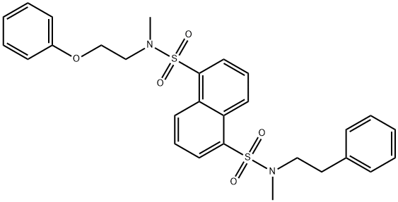 1-N,5-N-dimethyl-1-N-(2-phenoxyethyl)-5-N-(2-phenylethyl)naphthalene-1,5-disulfonamide 구조식 이미지