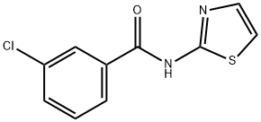 Benzamide, 3-chloro-N-2-thiazolyl- Structure