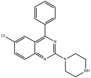 6-chloro-4-phenyl-2-(1-piperazinyl)-Quinazoline Structure