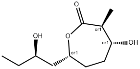 2-Oxepanone, 4-hydroxy-7-[(2R)-2-hydroxybutyl]-3-methyl-, (3S,4R,7R)-rel- Structure