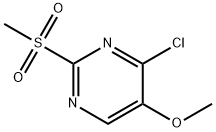 Pyrimidine, 4-chloro-5-methoxy-2-(methylsulfonyl)- Structure