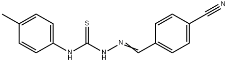 4-(2-{[(4-methylphenyl)amino]carbonothioyl}carbonohydrazonoyl)benzonitrile Structure