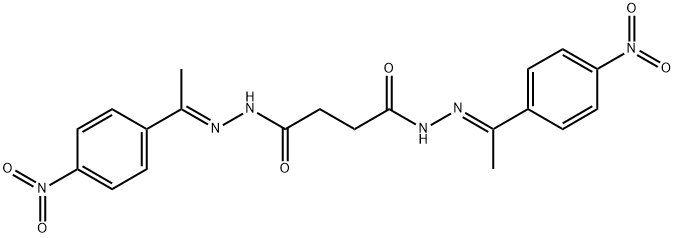 N'1,N'4-bis[1-(4-nitrophenyl)ethylidene]succinohydrazide 구조식 이미지