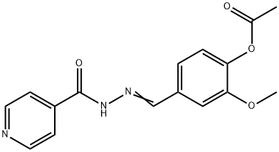 4-(2-isonicotinoylcarbonohydrazonoyl)-2-methoxyphenyl acetate 구조식 이미지