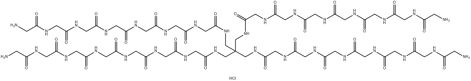 Glycylglycylglycylglycylglycylglycylglycine tetraamide with 2,2-bis(aminomethyl)-1,3-propanediamine 구조식 이미지