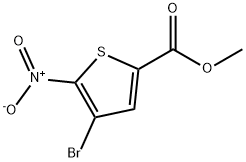 2-Thiophenecarboxylic acid, 4-bromo-5-nitro-, methyl ester 구조식 이미지