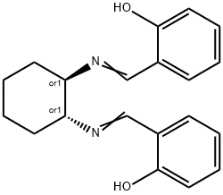 Phenol, 2,2'-[(1R,2R)-1,2-cyclohexanediylbis(nitrilomethylidyne)]bis-, rel- 구조식 이미지