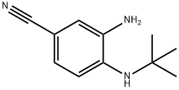 Benzonitrile, 3-amino-4-[(1,1-dimethylethyl)amino]- Structure