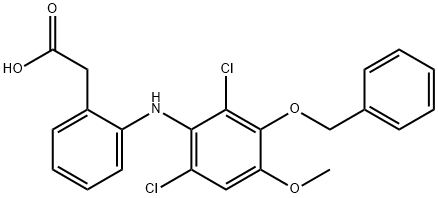 3’-Benzyloxy-4'-methoxydiclofenac Structure
