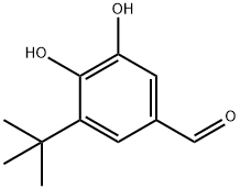 Benzaldehyde, 3-(1,1-dimethylethyl)-4,5-dihydroxy- Structure