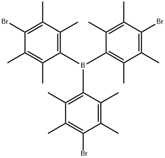 tris(4-bromo-2,3,5,6-tetramethylphenyl)borane Structure