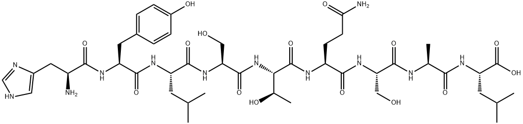 L-Leucine, L-histidyl-L-tyrosyl-L-leucyl-L-seryl-L-threonyl-L-glutaminyl-L-seryl-L-alanyl- Structure
