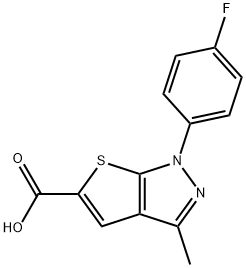 1H-Thieno[2,3-c]pyrazole-5-carboxylic acid, 1-(4-fluorophenyl)-3-methyl- Structure