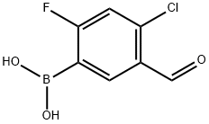 (4-Chloro-2-fluoro-5-formylphenyl)boronic acid Structure