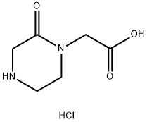 2-Oxo-1-piperazineacetic acid HCl Structure