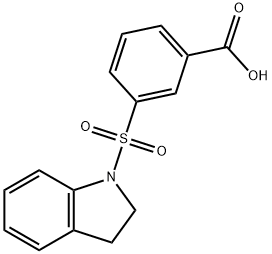 3-(2,3-dihydro-1H-indole-1-sulfonyl)benzoic acid 구조식 이미지