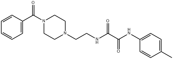 N~1~-[2-(4-benzoyl-1-piperazinyl)ethyl]-N~2~-(4-methylphenyl)ethanediamide 구조식 이미지