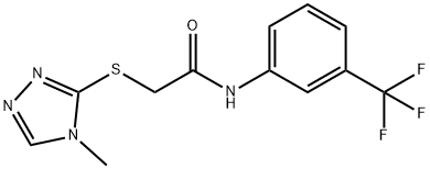 Acetamide, 2-[(4-methyl-4H-1,2,4-triazol-3-yl)thio]-N-[3-(trifluoromethyl)phenyl]- Structure