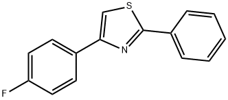 Thiazole, 4-(4-fluorophenyl)-2-phenyl- 구조식 이미지
