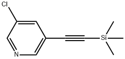3-chloro-5-[2-(trimethylsilyl)ethynyl]pyridine 구조식 이미지