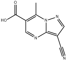 Pyrazolo[1,5-a]pyrimidine-6-carboxylic acid, 3-cyano-7-methyl- Structure