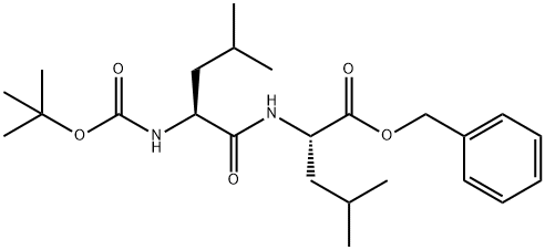 L-Leucine, N-[(1,1-dimethylethoxy)carbonyl]-L-leucyl-, phenylmethyl ester Structure