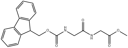 Glycine, N-[(9H-fluoren-9-ylmethoxy)carbonyl]glycyl-, methyl ester Structure